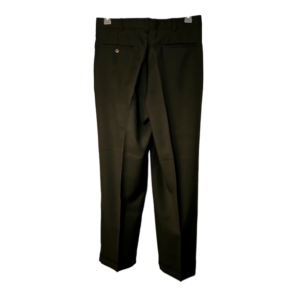 Savane Black Pleated & Cuffed Dress Pants; Size 32/30 - Picture 2 of 8